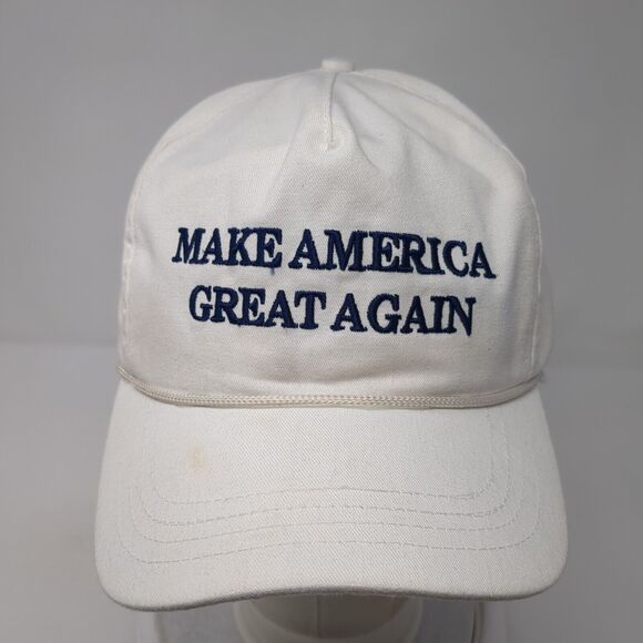 Make America Great Again Snapnback Hat White One Size Adjustable Rope Cali-Fame - Picture 2 of 9